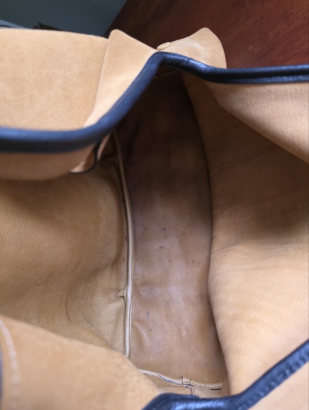 Coach Bandit 39 87575 Hobo Oak Tan Suede Brown Black Leather Bag 1941 - Picture 10 of 16